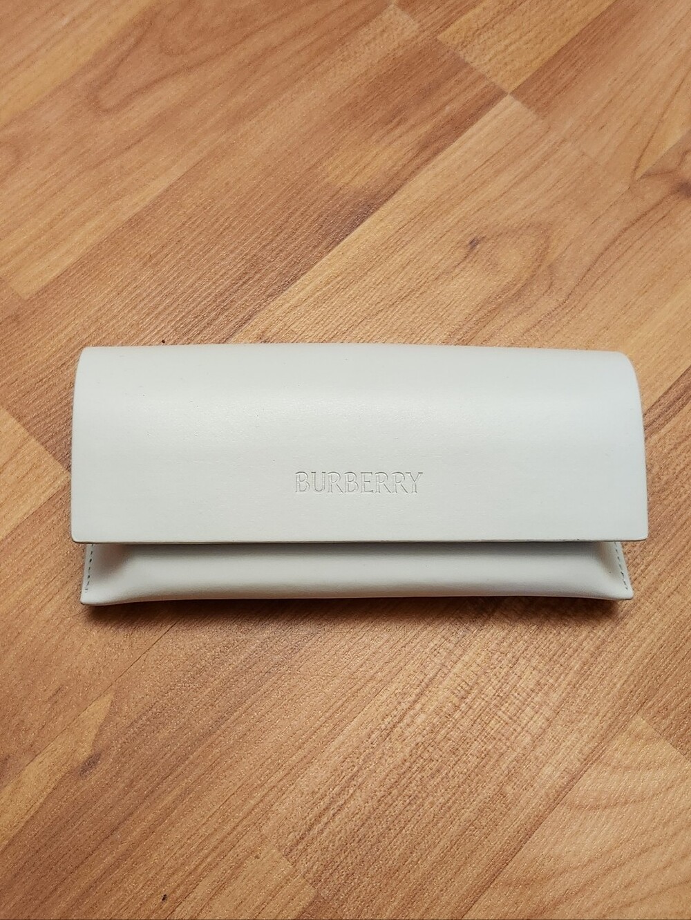 Burberry Cream Leather Eyewear Pouch